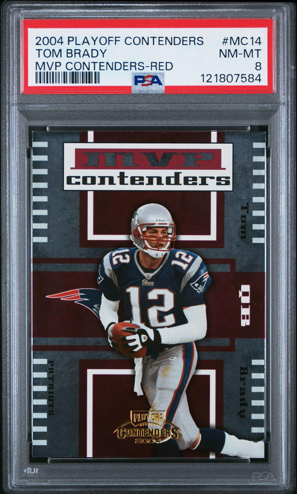 2004 PLAYOFF CONTENDERS MVP CONTENDERS #MC14 TOM BRADY MVP CONTENDERS-RED /1250