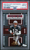 2004 PLAYOFF CONTENDERS MVP CONTENDERS #MC14 TOM BRADY MVP CONTENDERS-RED /1250